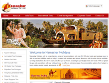 Tablet Screenshot of namaskarholidays.com